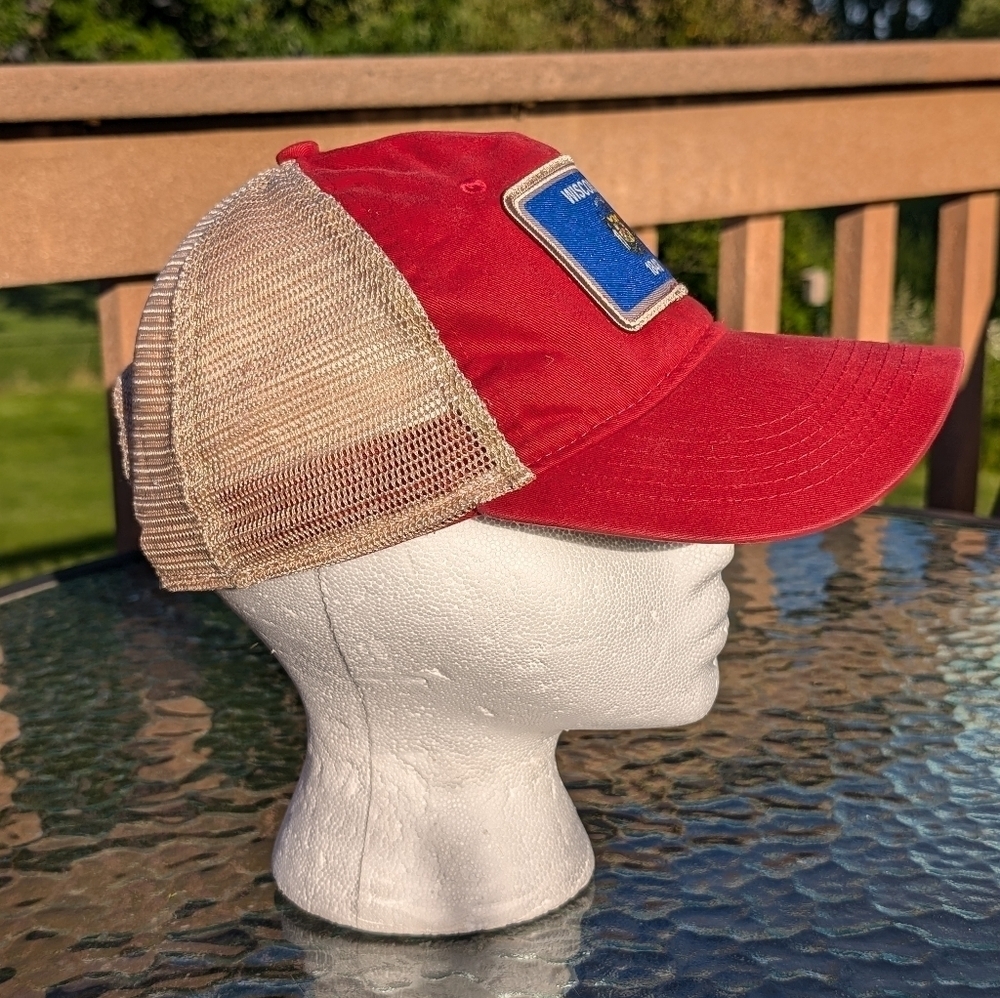 Wisconsin Licence Plate Snapback Trucker Hat Cap Adjustable - Picture 3 of 9